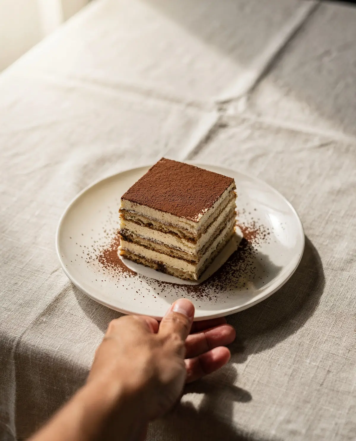 A square of tiramisu